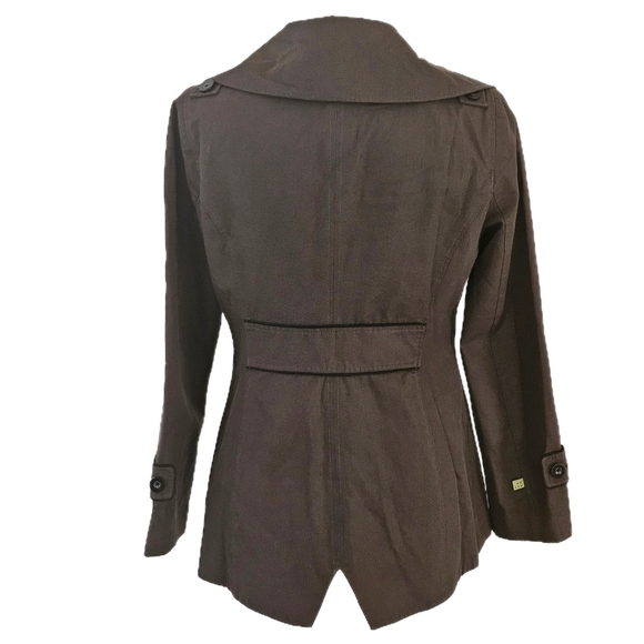 Soia & Kyo Womens Brown/GRN Cotton Blend Zip Front with Storm Flap Jacket Size M - Picture 2 of 16